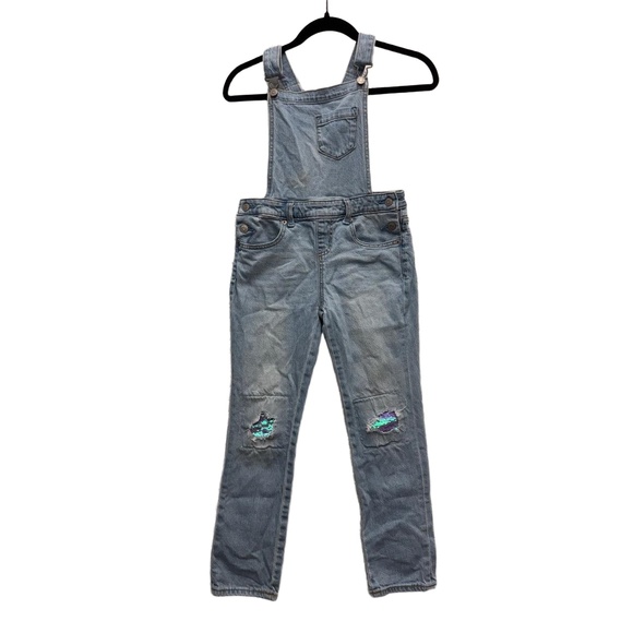 wonder nation Other - Bundle Kid's Wonder Nation Pink Velour Hoodie‎ Cat And Jack Overalls Medium 7/8
